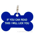 Royal Blue Acrilic Dog Tag-Small